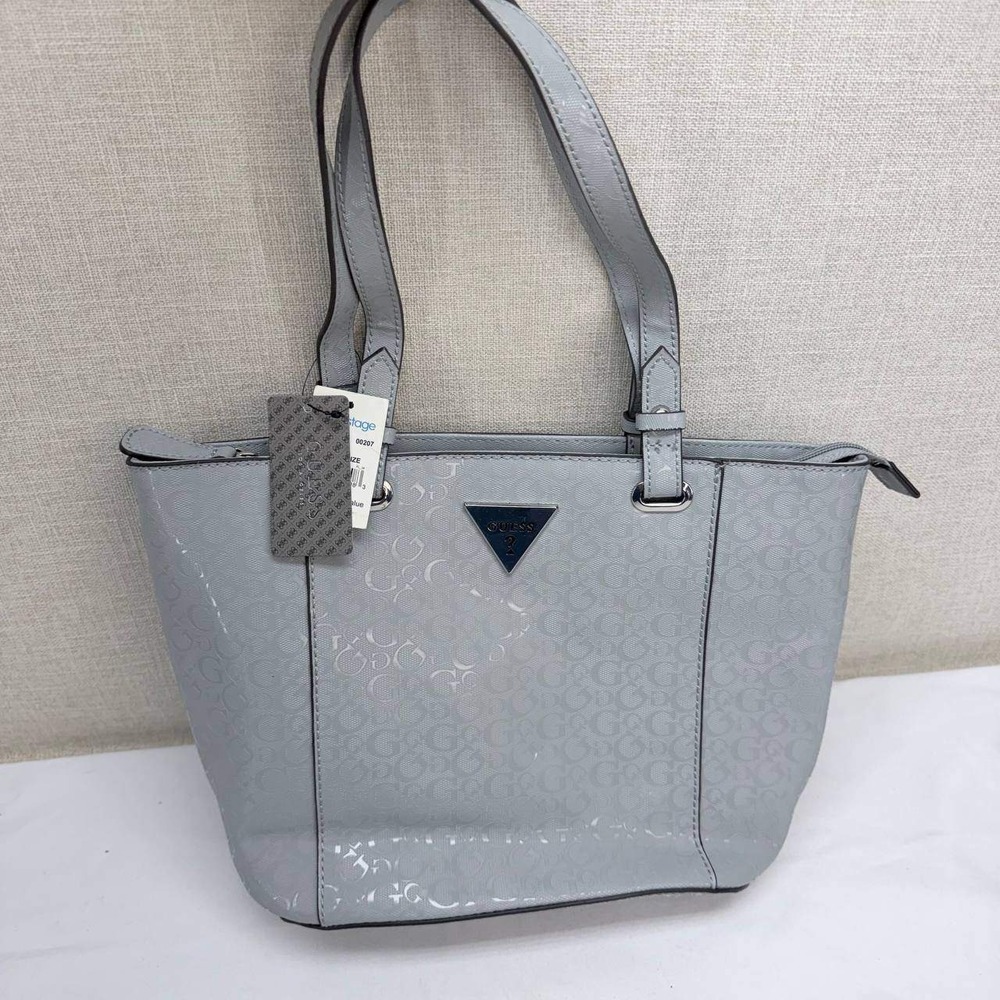 Guess Los Angeles Embossed Logo Tote Bag Sky Blue FF887023 NWT